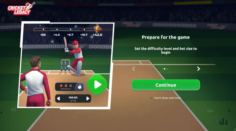 Cricket Legacy BB menu principale